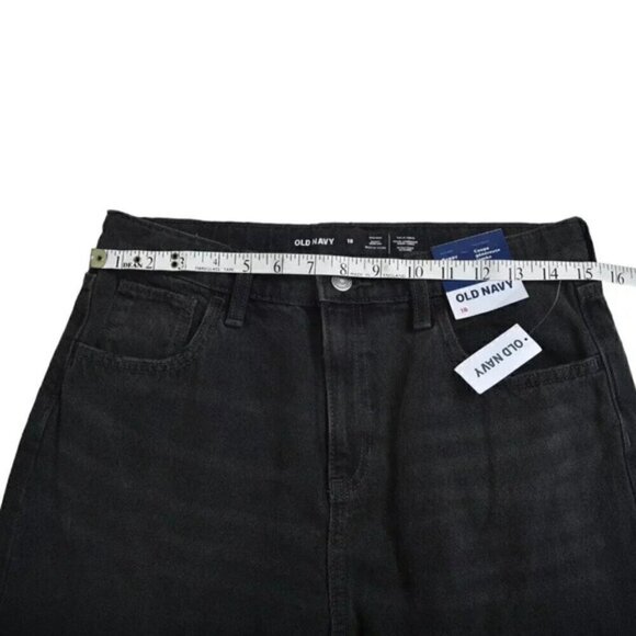 NWT Old Navy Baggy Wide Leg High Rise Black Jeans Kids Size 18 - Picture 9 of 12